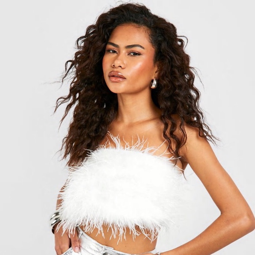 Feather Bandeau Crop